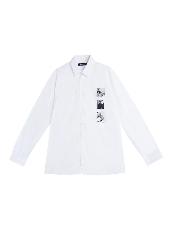 KARL LAGERFELD: シャツ - シャツ - 白