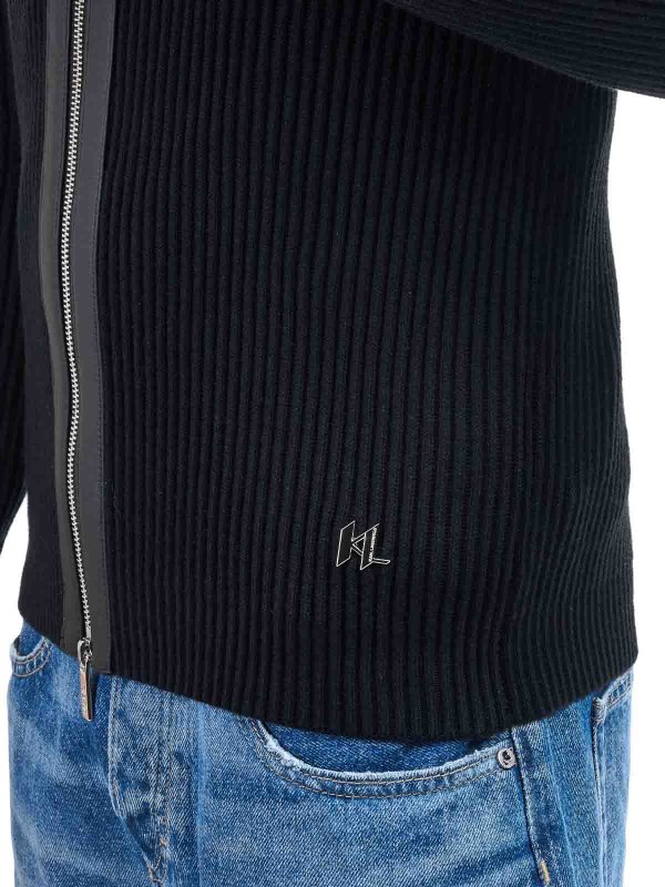 The Best Shops KARL LAGERFELD: Ribbed zip sweater