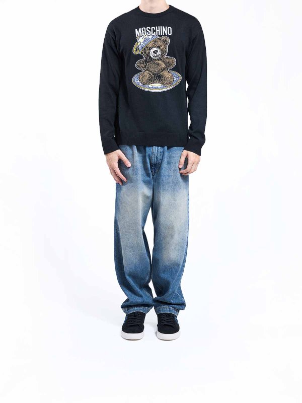 MOSCHINO: クルーネック online - クルーネック - 黒