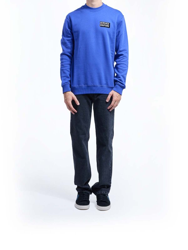 Versace Jeans Couture: スウェット＆セーター online - スウェットシャツ/セーター - ブルー