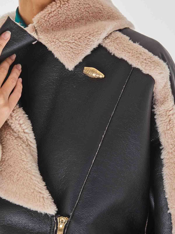 JUST CAVALLI buy online Ledermantel - Schwarz