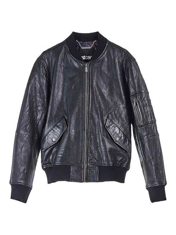 JUST CAVALLI: leather jacket - Leather Jacket