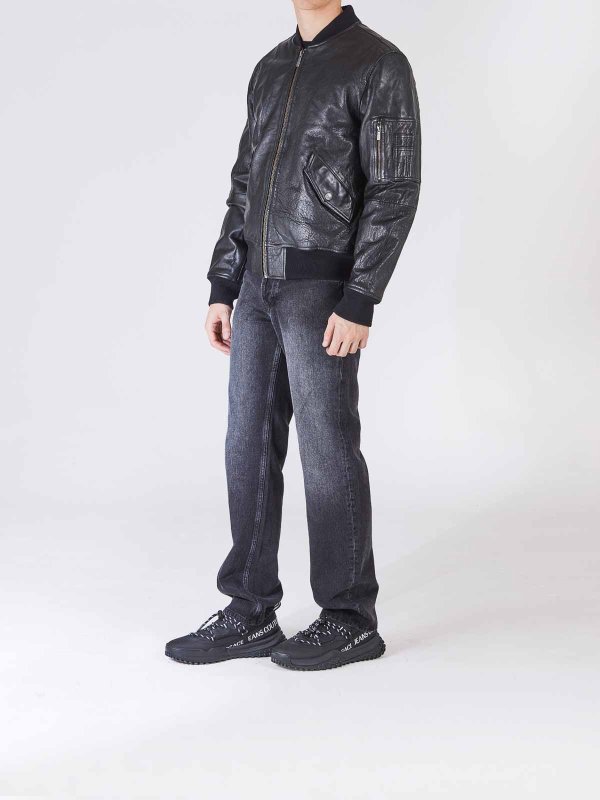 The Best Shops JUST CAVALLI: leather jacket - Leather Jacket