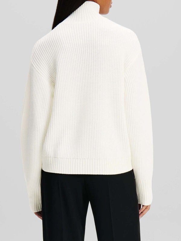 KARL LAGERFELD: Strickpullover mit Rundhalsausschnitt online - Rundhalspullover - Weiß