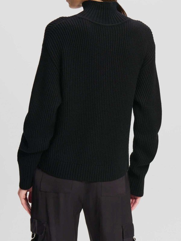 KARL LAGERFELD: Strickpullover mit Rundhalsausschnitt online - Rundhalspullover - Schwarz