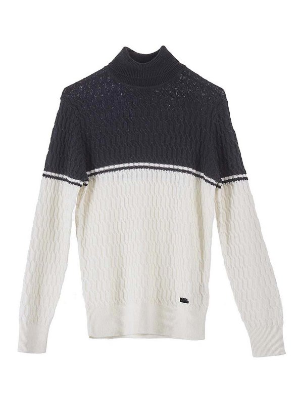 KARL LAGERFELD: Col roulé & Col polo - Pull Col Roulé - Noir