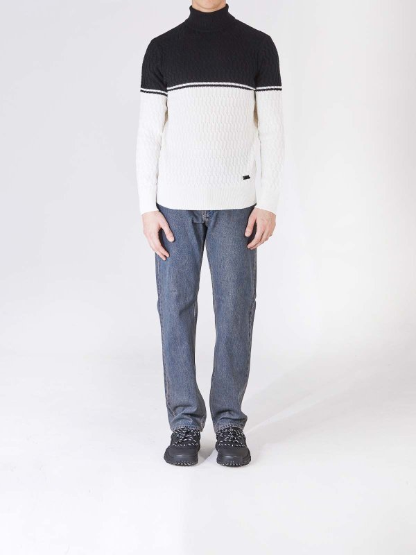 KARL LAGERFELD: Col roulé & Col polo online - Pull Col Roulé - Noir