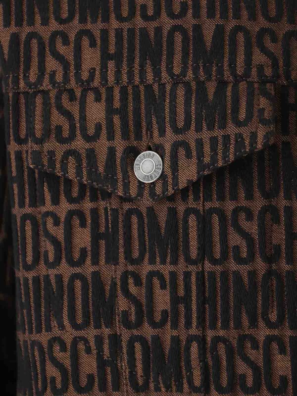 Lederjacke - Braun shop online: MOSCHINO
