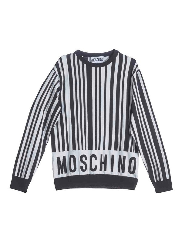MOSCHINO: Suéteres con cuello pico - Suéter Cuello Redondo - Blanco