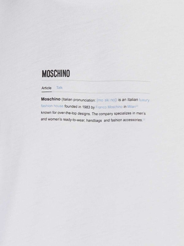 MOSCHINO buy online Dictionary Tshirt