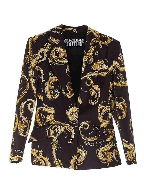 Versace Jeans Couture: カジュアルジャケット - カジュアルジャケット - 黒