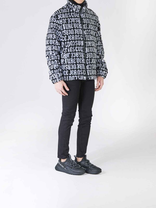 The Best Shops Versace Jeans Couture: casual jackets - Gothic Logo Teddy Jacket