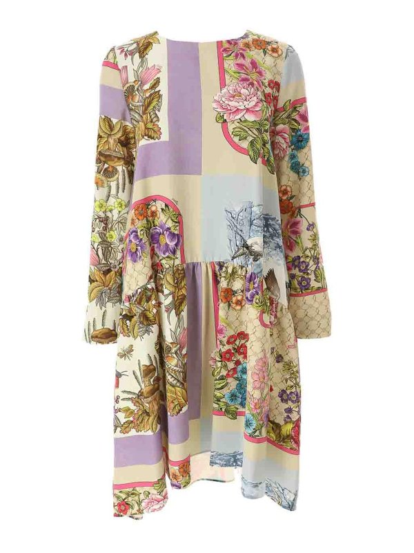 Vivetta: Knielange Kleider - Knielanges Kleid - Bunt
