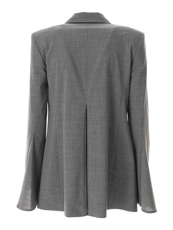Vivetta: blazers online - Light Wool Blazer With Slices