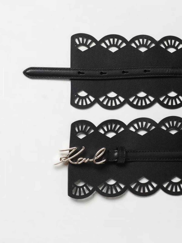 KARL LAGERFELD: ベルト online - ベルト - 黒
