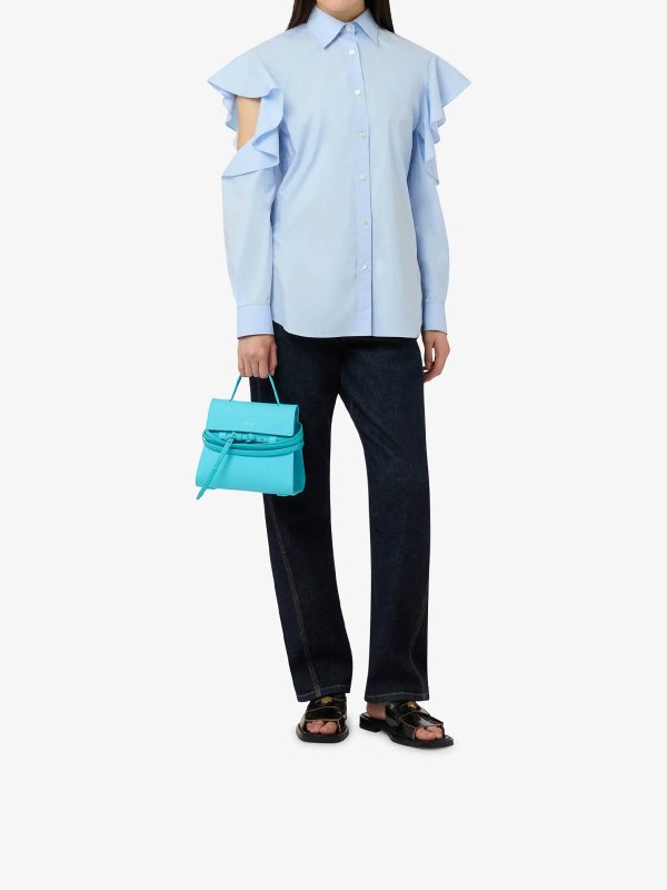 The Best Shops MOSCHINO: Sacs à main - Sac Cabas - Bleu Clair