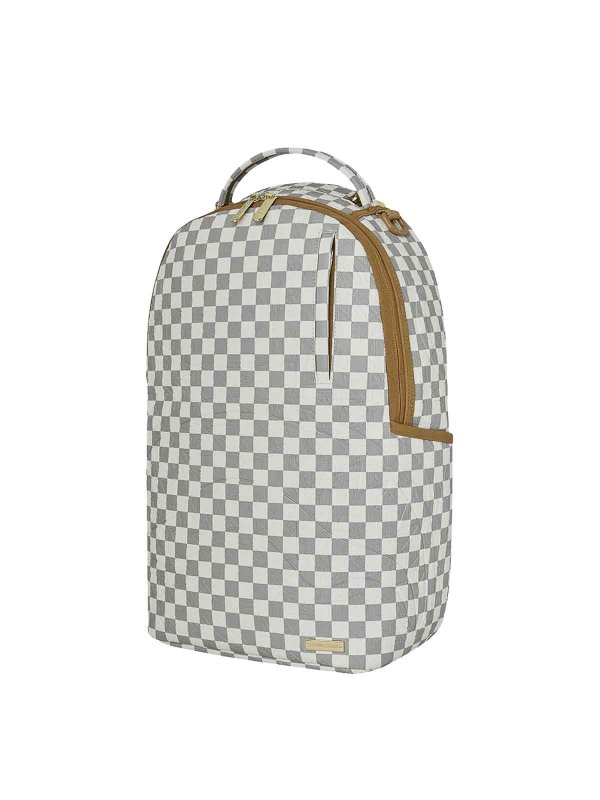 SPRAYGROUND: backpacks online - Graff Embossed Cream Check Backpack