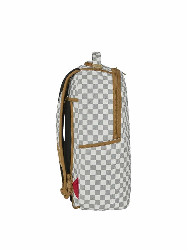 The Best Shops SPRAYGROUND: backpacks - Graff Embossed Cream Check Backpack