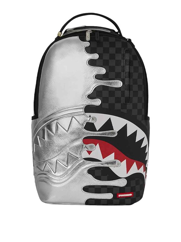 SPRAYGROUND: backpacks - Silver Side Drip Backpack