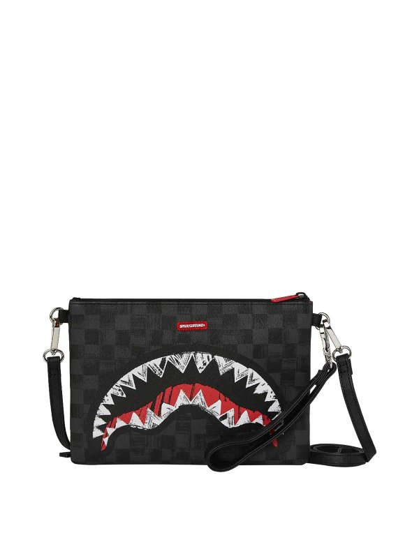 SPRAYGROUND: clutches - Scribble Shark Crossover Clutch