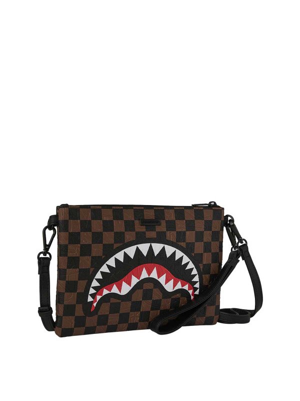 SPRAYGROUND: clutches online - Check 2 Emboss Crossover Clutch
