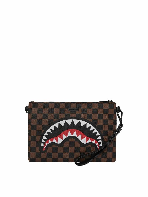 The Best Shops SPRAYGROUND: clutches - Check 2 Emboss Crossover Clutch