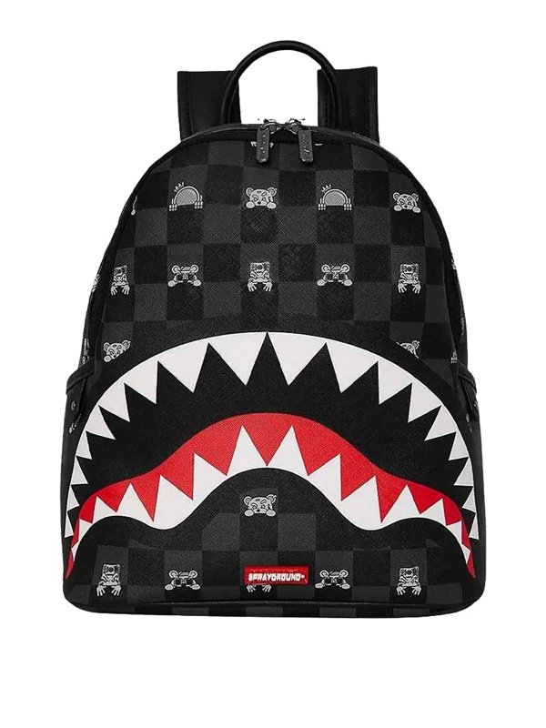 SPRAYGROUND: backpacks - Gray Peeking Character Savage