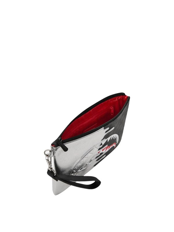 Silver Side Drip Crossover Clutch shop online: SPRAYGROUND