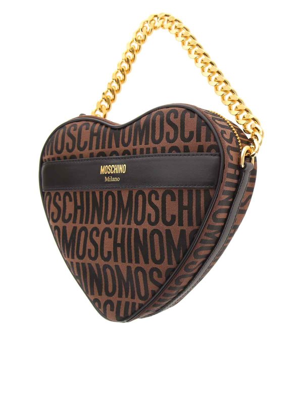 MOSCHINO: shopper online - Borsa a cuore logata
