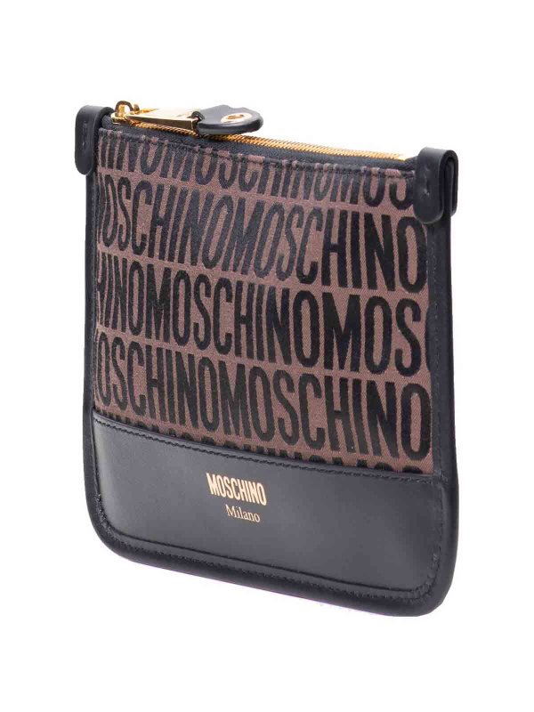 MOSCHINO: Clutch online - Pochette - Marron