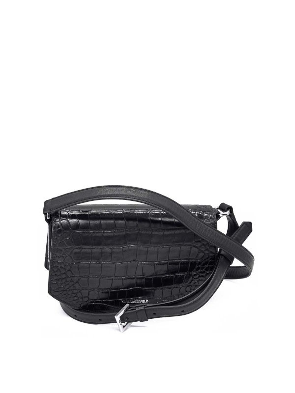クロスボディバッグ - 黒 shop online: KARL LAGERFELD