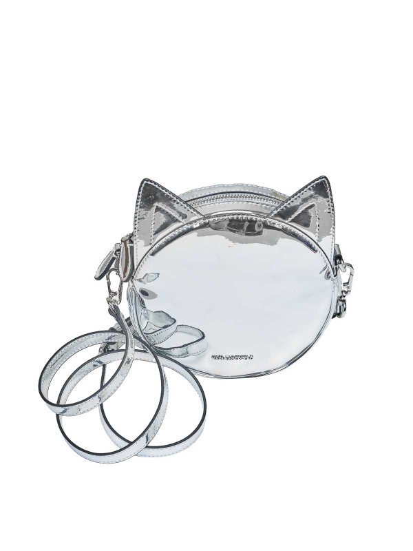 クロスボディバッグ - 銀 shop online: KARL LAGERFELD