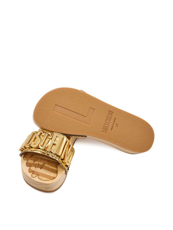Mules - Or shop online: MOSCHINO
