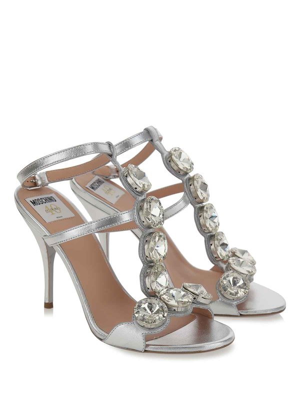 The Best Shops MOSCHINO: Sandalen - Sandalen - Silber