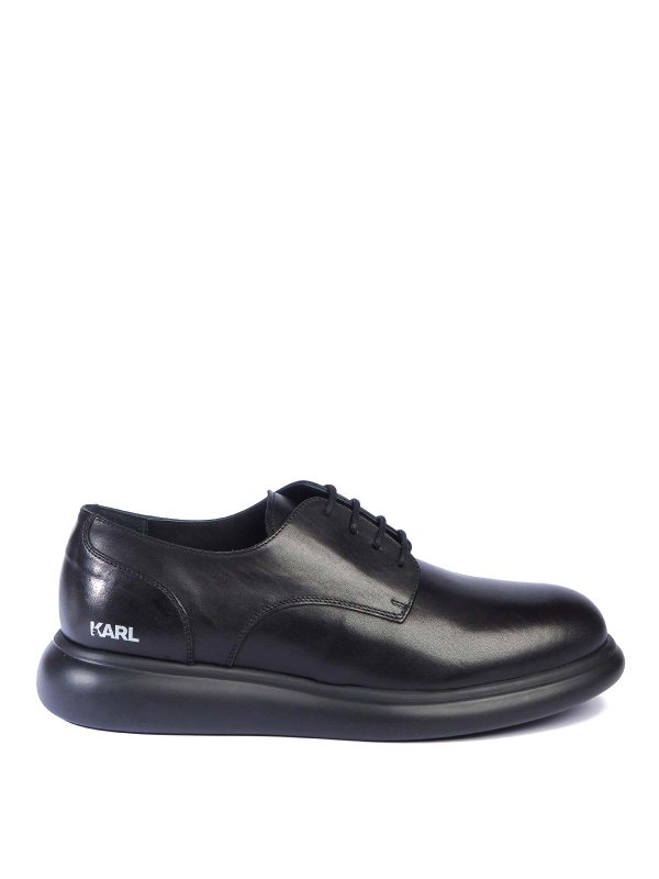 KARL LAGERFELD: レースアップシューズ - 編み上げ靴 - 黒