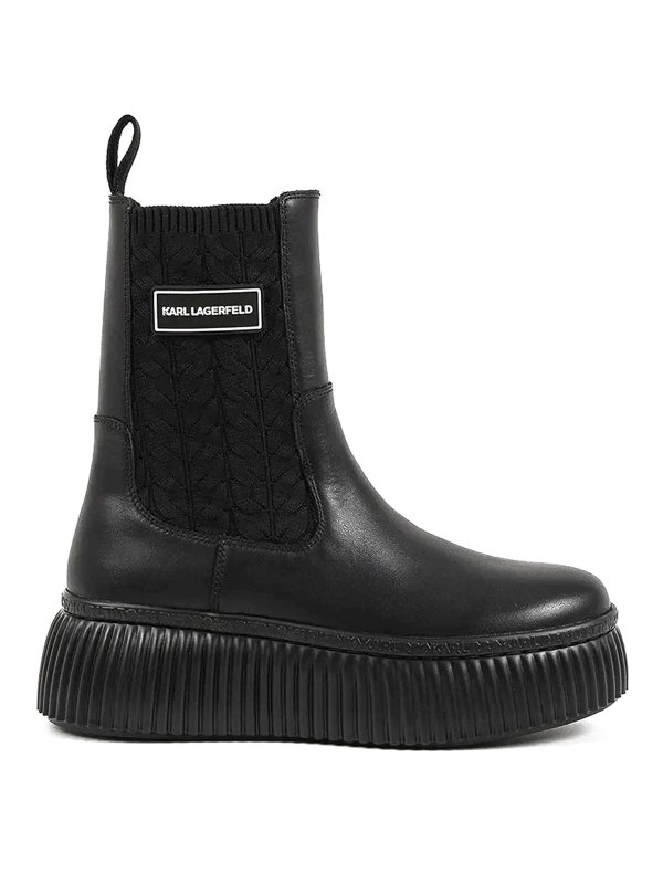 KARL LAGERFELD: ブーツ - ブーツ - 黒