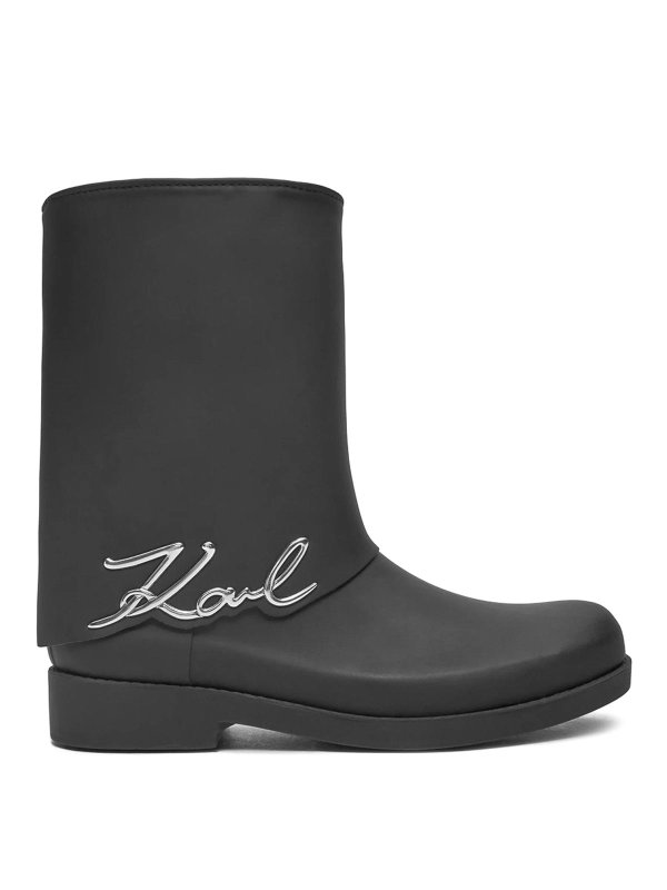 KARL LAGERFELD: ブーツ - ブーツ - 黒