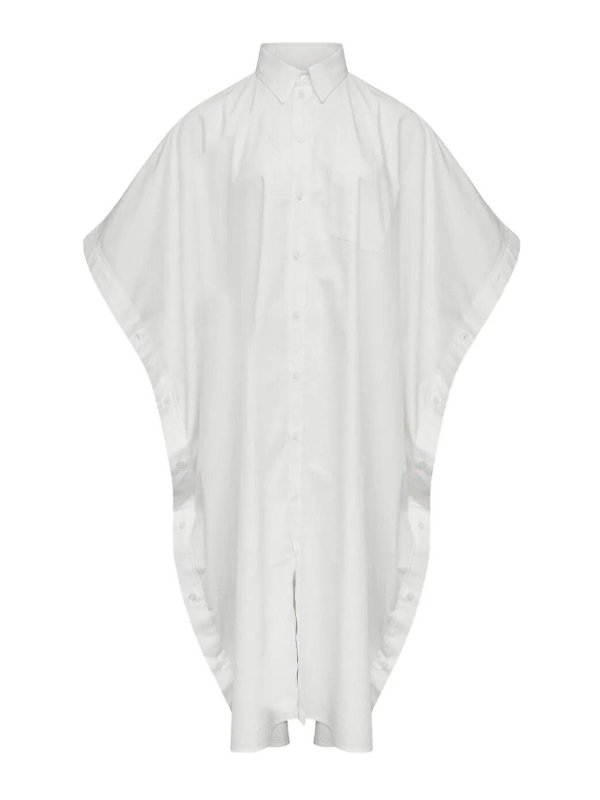 MM6 MAISON MARGIELA: ニーレングスドレス - 膝丈ドレス - 白