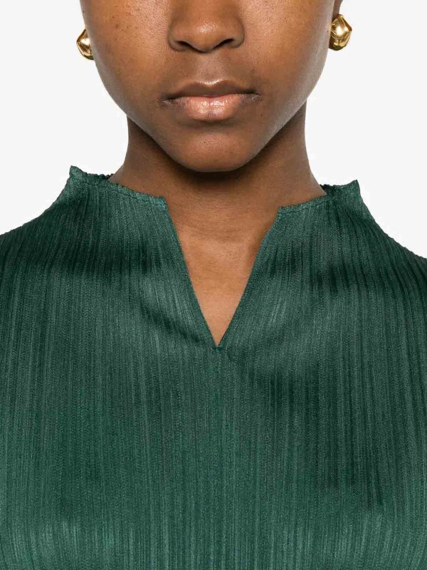 PLEATS PLEASE ISSEY MIYAKE: ニーレングスドレス online - 膝丈ドレス - 緑