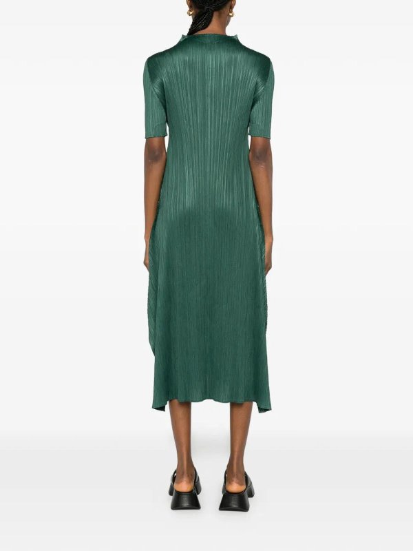 The Best Shops PLEATS PLEASE ISSEY MIYAKE: ニーレングスドレス - 膝丈ドレス - 緑