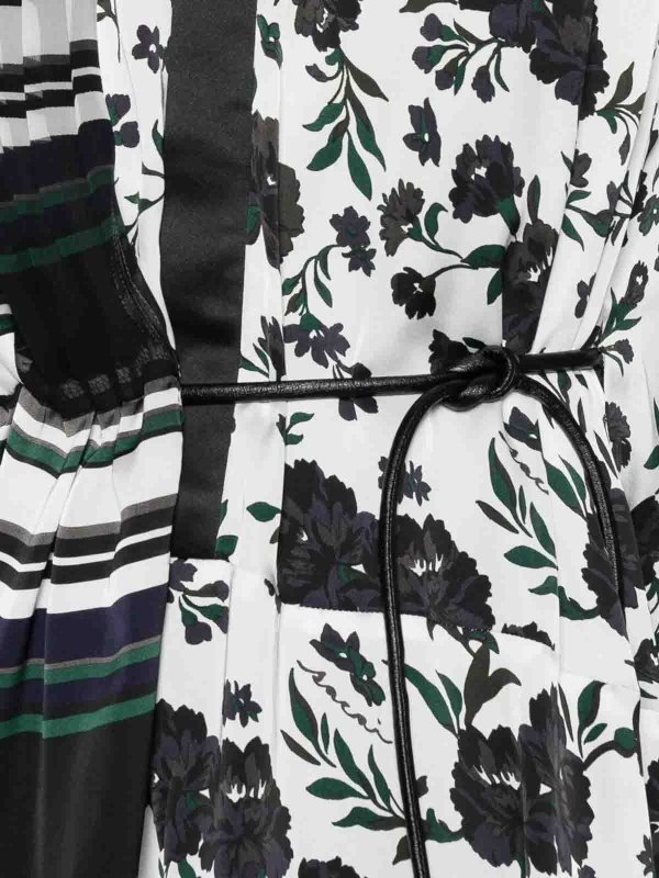 The Best Shops Sacai: knee length dresses - Pattern Mix Dress