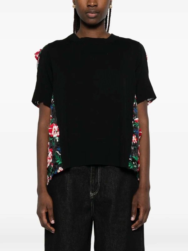 Pullover con ricamo floreale shop online: Sacai