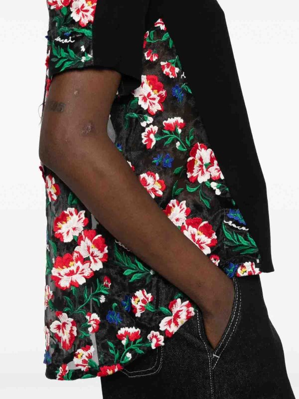 Sacai buy online Pullover con ricamo floreale