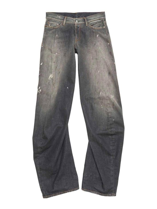 Acne Studios: ボーイフレンドデニム - ボーイフレンド - 黒