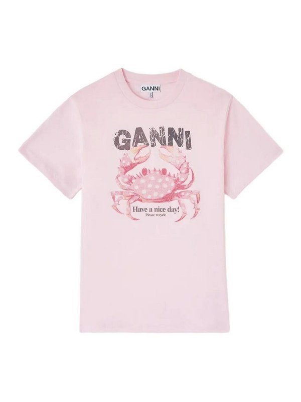 GANNI: t-shirts - Basic Cotton Jersey