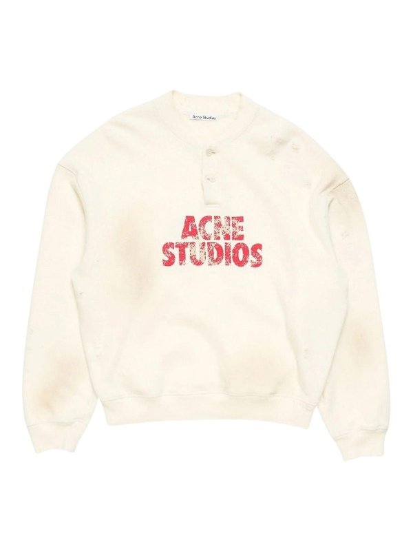 Acne Studios: スウェット＆セーター - スウェットシャツ/セーター - 白