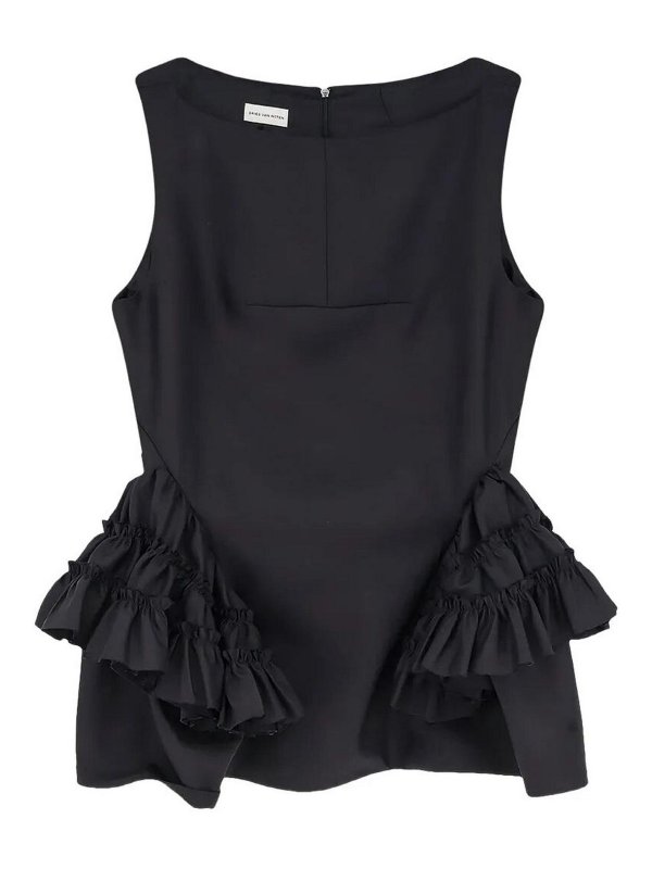 DRIES VAN NOTEN: Tops & Débardeurs - Top - Noir