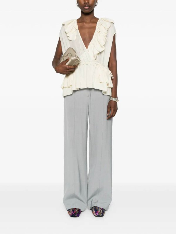 DRIES VAN NOTEN: Tops & Débardeurs online - Top - Crème