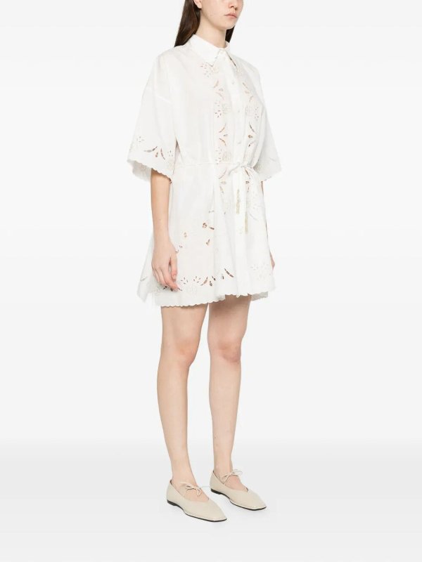 膝丈ドレス - 白 shop online: FORTE FORTE