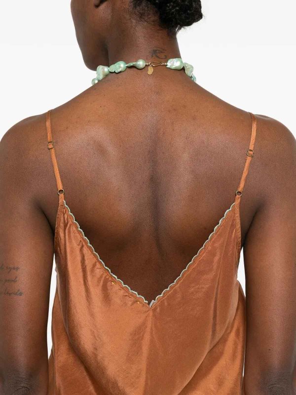 FORTE FORTE buy online トップ/タンクトップ - ブロンズ